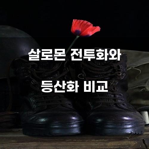 살로몬 전투화와 등산화 비교