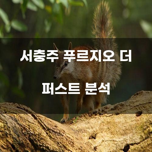 서충주 푸르지오 더 퍼스트 분석