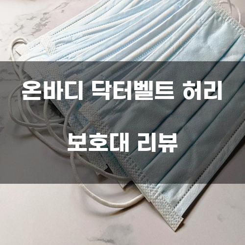 온바디 닥터벨트 허리 보호대 리뷰