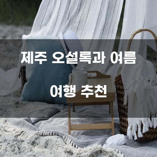 제주 오설록과 여름 여행 추천