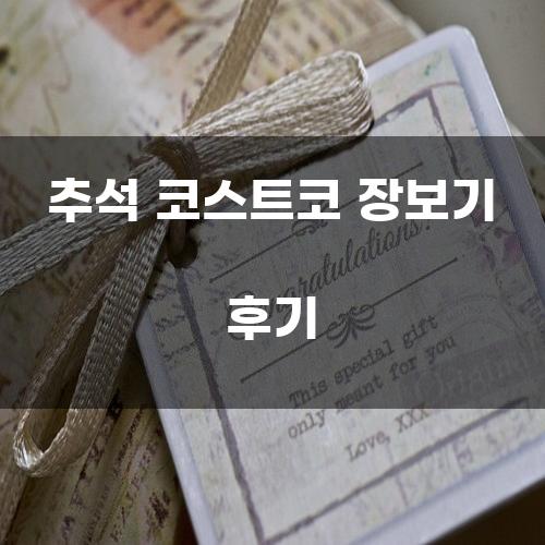 추석 코스트코 장보기 후기