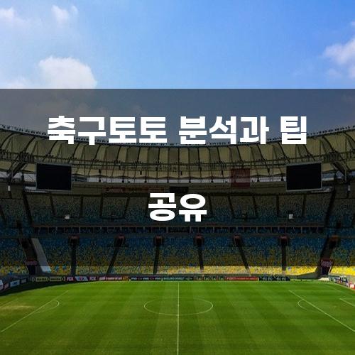 축구토토 분석과 팁 공유