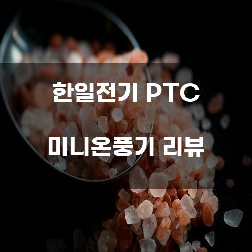 한일전기 PTC 미니온풍기 리뷰