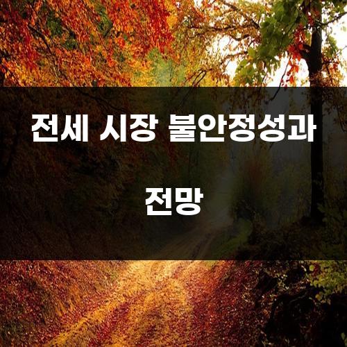 전세 시장 불안정성과 전망