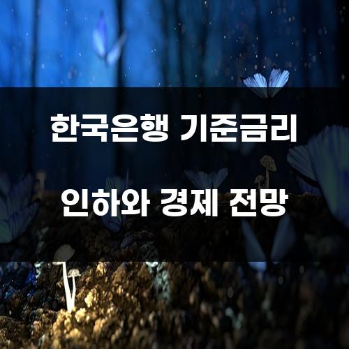 한국은행 기준금리 인하와 경제 전망