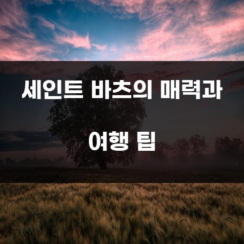 세인트 바츠의 매력과 여행 팁