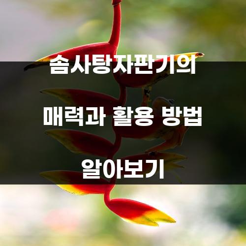 솜사탕자판기의 매력과 활용 방법 알아보기