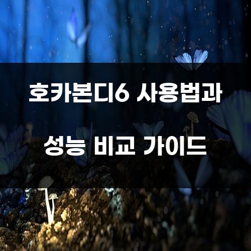 호카본디6 사용법과 성능 비교 가이드