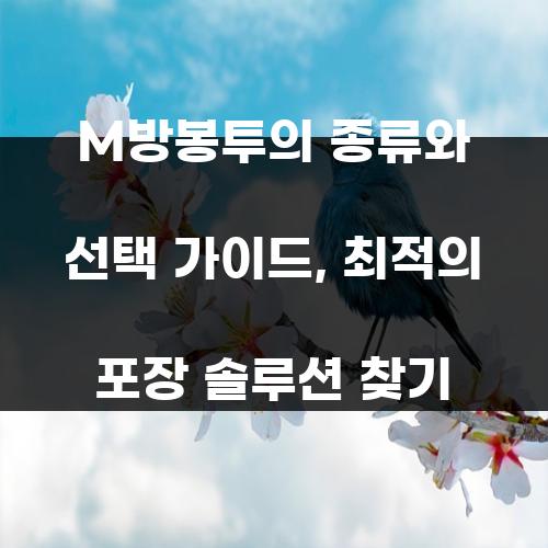 M방봉투의 종류와 선택 가이드,  최적의 포장 솔루션 찾기