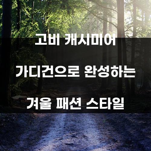 고비 캐시미어 가디건으로 완성하는 겨울 패션 스타일