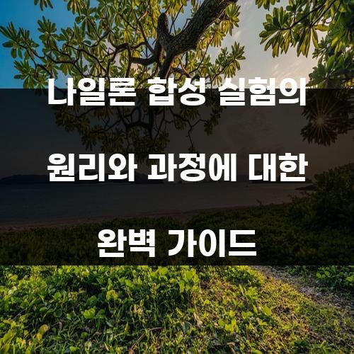 나일론 합성 실험의 원리와 과정에 대한 완벽 가이드