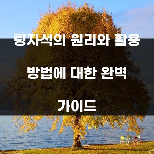 링자석의 원리와 활용 방법에 대한 완벽 가이드