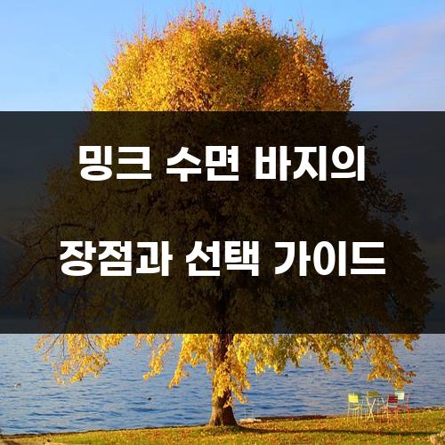 밍크 수면 바지의 장점과 선택 가이드