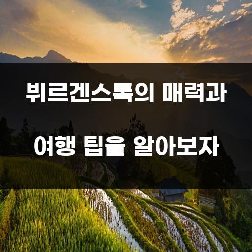 뷔르겐스톡의 매력과 여행 팁을 알아보자