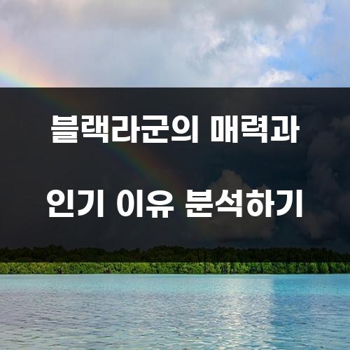 블랙라군의 매력과 인기 이유 분석하기