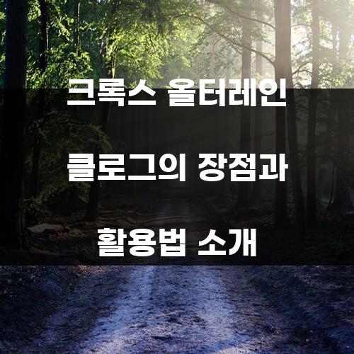 크록스 올터레인 클로그의 장점과 활용법 소개
