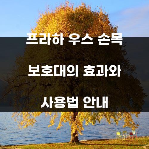 프라하 우스 손목 보호대의 효과와 사용법 안내