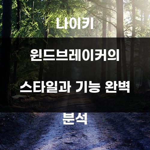 나이키 윈드브레이커의 스타일과 기능 완벽 분석