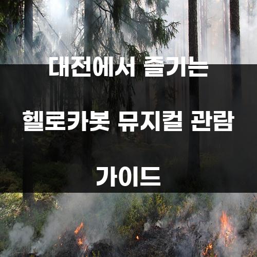 대전에서 즐기는 헬로카봇 뮤지컬 관람 가이드