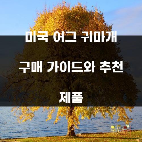 미국 어그 귀마개 구매 가이드와 추천 제품