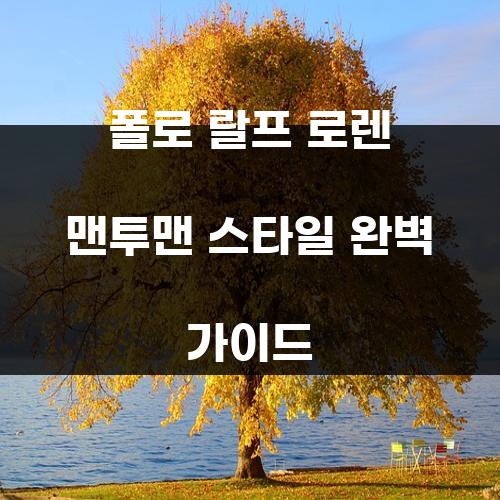 폴로 랄프 로렌 맨투맨 스타일 완벽 가이드