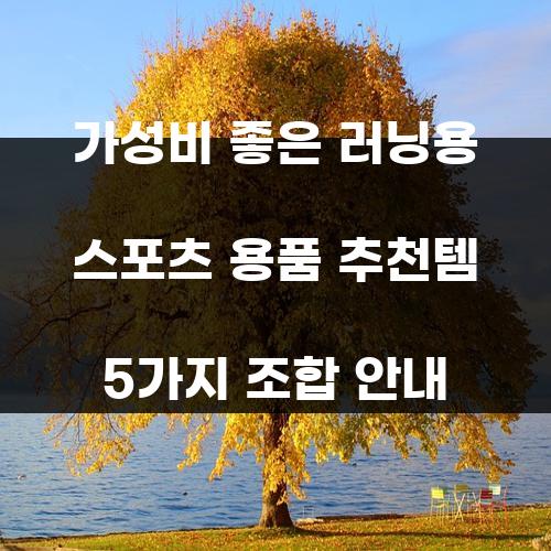 가성비 좋은 러닝용 스포츠 용품 추천템 5가지 조합 안내