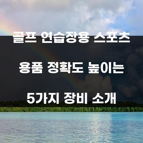 골프 연습장용 스포츠 용품 정확도 높이는 5가지 장비 소개