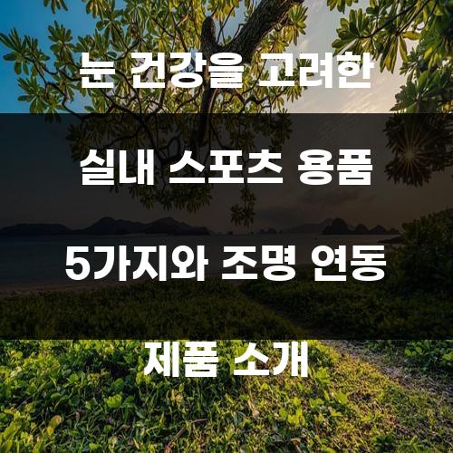 눈 건강을 고려한 실내 스포츠 용품 5가지와 조명 연동 제품 소개