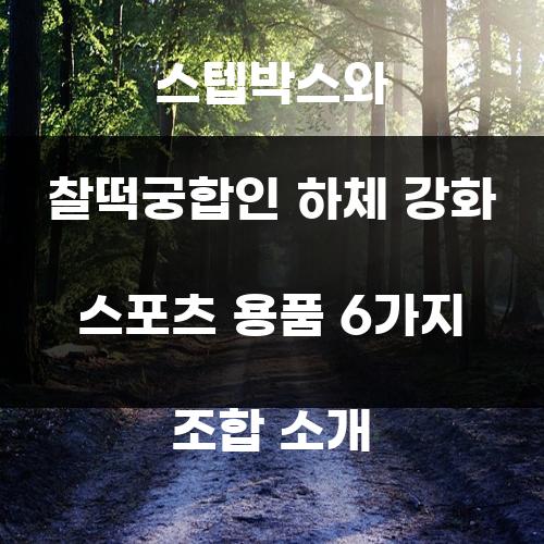 스텝박스와 찰떡궁합인 하체 강화 스포츠 용품 6가지 조합 소개