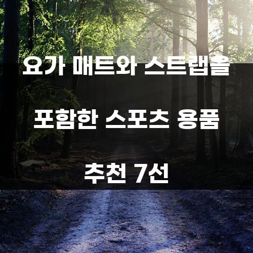 요가 매트와 스트랩을 포함한 스포츠 용품 추천 7선