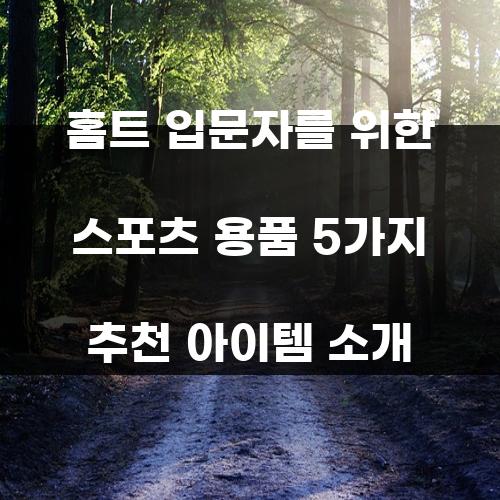홈트 입문자를 위한 스포츠 용품 5가지 추천 아이템 소개