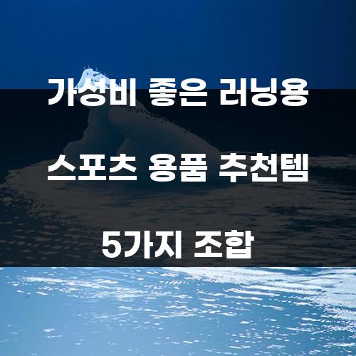 가성비 좋은 러닝용 스포츠 용품 추천템 5가지 조합