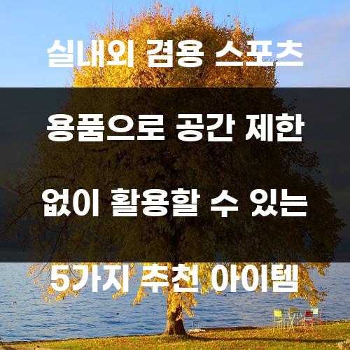 실내외 겸용 스포츠 용품으로 공간 제한 없이 활용할 수 있는 5가지 추천 아이템