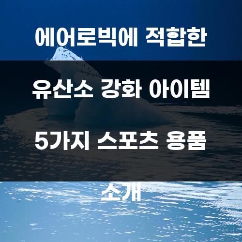 에어로빅에 적합한 유산소 강화 아이템 5가지 스포츠 용품 소개