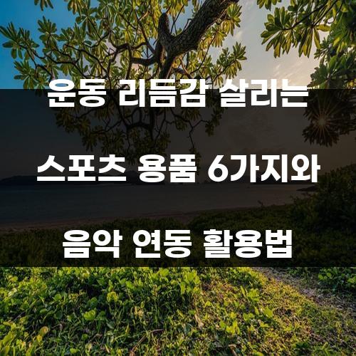 운동 리듬감 살리는 스포츠 용품 6가지와 음악 연동 활용법