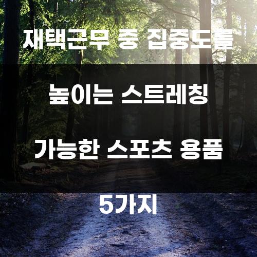 재택근무 중 집중도를 높이는 스트레칭 가능한 스포츠 용품 5가지
