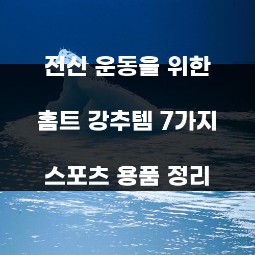 전신 운동을 위한 홈트 강추템 7가지 스포츠 용품 정리