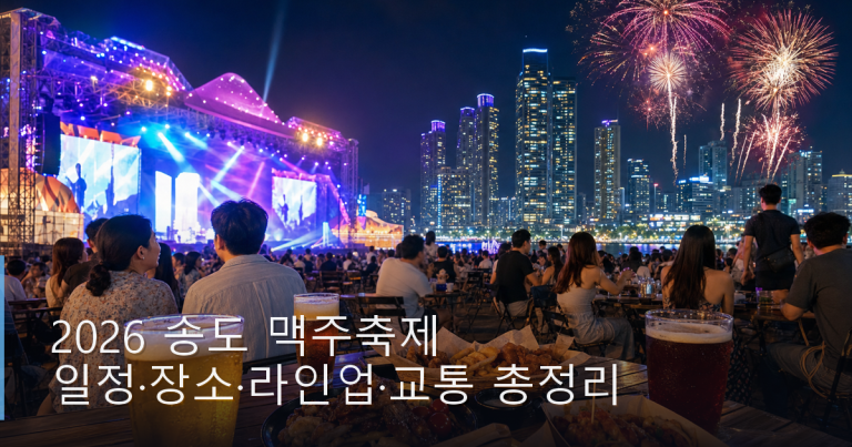 2026 송도 맥주축제 일정·장소·라인업·교통 총정리